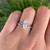 14K White Gold Round Brilliant Diamond Open Wedding Band