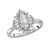 14K White Gold Marquise Ballerina Halo Diamond Pear Engagement Ring Semi-Mount by Romance 14K White Gold Marquise Ballerina Halo Diamond Pear Engagement Ring Semi-Mount by Romance