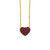14K Yellow Gold Petite Pave Ruby Heart Necklace 14K Yellow Gold Petite Pave Ruby Heart Necklace