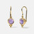 Lavender Star Sapphire 14K Gold Handmade Drop Earrings Lavender Star Sapphire 14K Gold Handmade Drop Earrings