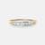 Vintage 14K Two Tone Petite Old European Cut Diamond Band