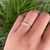 Vintage 14K Two Tone Petite Old European Cut Diamond Band