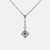 Vintage 14K Yellow Gold Blue Sapphire Lavalier Necklace