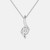 14K White Gold Diamond Ribbon Bypass Pendant