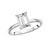 14K White Gold 1.40ct Lab Grown Emerald Cut Solitaire Engagement Ring