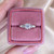14K White Gold Vintage Transitional Cut Diamond Engagement Ring