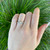 14K White Gold Vintage Transitional Cut Diamond Engagement Ring