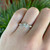 14K White Gold Vintage Transitional Cut Diamond Engagement Ring