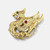 14K Gold Griffin Pendant - Art Nouveau Reproduction
