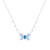14K White Gold Diamond Opal Butterly Necklace by Meira T