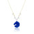 14K Gold Lapis Horse & Diamond Necklace by Meira T 14K Gold Lapis Horse & Diamond Necklace by Meira T