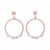 10K Rose & White Gold Diamond Circle Earrings