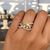 14K Gold Natural Fancy Colored Diamonds Flower Ring