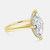 14K Yellow Gold Marquise Solitaire Hidden Halo Diamond Engagement Ring