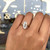 14K Yellow Gold Marquise Solitaire Hidden Halo Diamond Engagement Ring