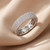 14K White Gold 5 Row Pave 1ctw Diamond Wide Band