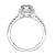 14kt White Gold Diamond Accented Halo Engagement Ring by ArtCarved