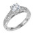14K White Gold Vintage-Inspired Engraved Diamond Engagement Ring by ArtCarved