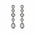 14K Blackened Yellow Gold 2ctw Mixed Lab Diamond Shape Dangle Earrings