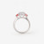 14K White Gold Pink & White Diamond 3 Stone Ring