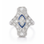 Ladies Platinum 1930's Diamond &  Sapphire Ring