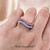 18K Rose Gold Pink Sapphire Wave Flat Top Ring