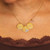 14K Yellow Gold Diamond Disc Necklace by Meira T