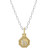 14K Gold and Sterling Silver, Initial Diamond Pendant Necklace