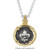 14K Gold and Sterling Silver Fleur-De-Lis Medallion Coin Pendant