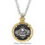 14K Gold and Sterling Silver Bee Medallion Coin Pendant