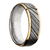 Damascus Steel Yellow Gold Wedding Band by Lashbrook Designs