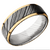 Damascus Steel Yellow Gold Wedding Band by Lashbrook Designs