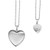 Sterling Silver Heart Diamond Locket & Pendant Matching Set