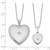 Sterling Silver Heart Diamond Locket & Pendant Matching Set