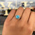 Ladies Vintage 18K White Gold & 2.22ct Cambodian Blue Zircon Ring
