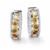 18K Two Tone Fancy Mixed Color Diamond Hoop Earrings by Parade Designs