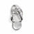 14K White Gold Flip Flop Aloha Diamond Necklace