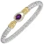 14k Gold & Sterling Silver Diamond and London Blue TopazBangle