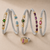 14k Gold & Sterling Silver Diamond and London Blue Topaz Lasso Bracelet