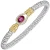 14k Gold & Sterling Silver Diamond & Gemstone Lasso Bangle