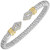 14k Gold & Sterling Silver Stackable Arrow Diamond Cuff
