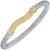 14k Gold & Sterling Silver Beaded Diamond Bangle
