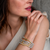 14k Gold & Sterling Silver Beaded Diamond Bangle