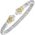 14k Gold & Sterling Silver Diamond Arrow Cuff 3mm
