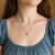 14K Rose & White Gold Morganite Diamond Halo Necklace