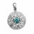 14K White Gold Vintage Blue Diamond Pearl Enhancer Pendant