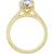14K Yellow Gold Round Hidden Halo Solitaire Engagement Ring