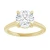 14K Yellow Gold Round Hidden Halo Solitaire Engagement Ring
