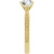 14K Yellow Gold Vine Scroll Round Brilliant Solitaire Engagement Ring