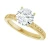 14K Yellow Gold Vine Scroll Round Brilliant Solitaire Engagement Ring